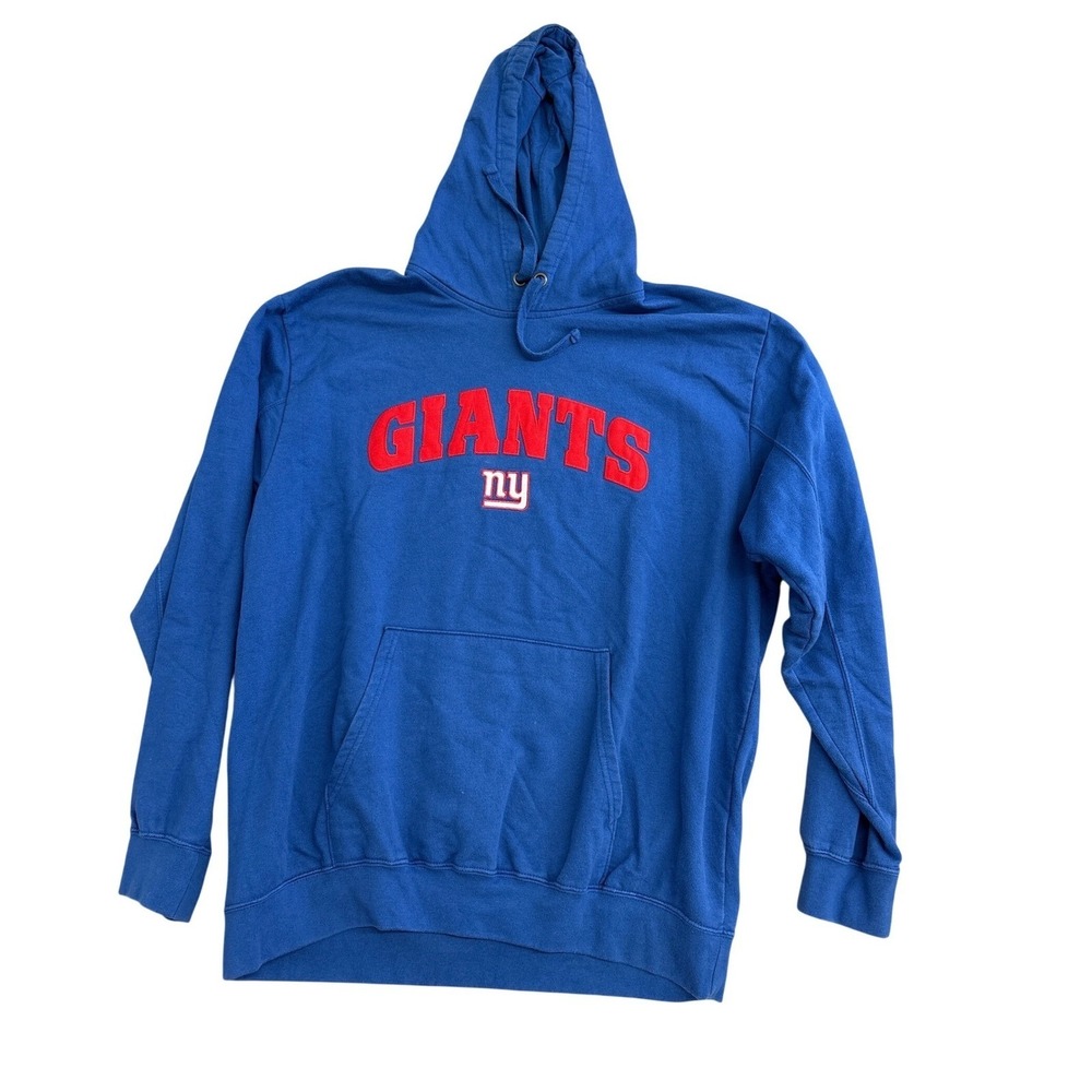 NFL‎ Team Apparel New York Giants Hoodie Mens XL Blue Red Logo Sweatshirt 1587